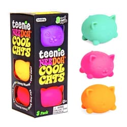 Schylling NeeDoh Teenie Cool Cat - Sensory Squeeze Toy - Contains 3 Mini Groovy Globs - 1.5