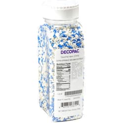 DECOPAC Winter Frost Mix Quins, 24oz, Fancy Sprinkles In Snowflake and Icicle Shapes, Candy Sprinkles in Handheld Container, Edible Sprinkles For Celebration Cakes, Cupcakes, Cookies