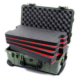 Pelican OD Green & Black Pelican 1510 case with Tool Foam Inserts.