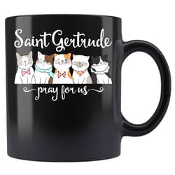 HSTDUNYE Coberusgift St. Gertrude Of Nivelles Patron Saint Of Cats Lovers Present Coffee Mug 11oz Tea Cups 905YO6, White