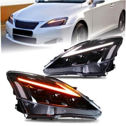 HCMOTIONZ LED Headlights Fit For Lexus IS250/ IS250C IS350 IS350C IS220d 2006-2012, ISF 2008-2014 With DRL Start UP Animation……