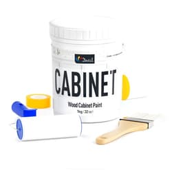 DWIL Cabinet Paint All Match - 32 OZ White | Waterproof, No Sanding, Low Odor | Kitchen and Bathroom Cabinet Makeover Kit