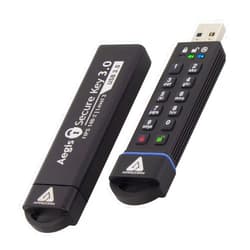 Apricorn 30GB Aegis Secure Key FIPS 140-2 Level 3 Validated 256-bit Encryption USB 3.0 Flash Drive (ASK3-30GB)