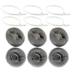 Black Duck Brand Set of 6 Washing Machine Lint Traps! Long Lasting - Rustproof - Stainless Steel - Keeps Lint From Clogging Pipes! A Must Have! (6)