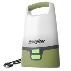 Energizer Vision LED Camping Lantern, Bright Rechargeable Lantern, Water Resistant Emergency Light with Charging Cable, Pack of 1, Forest Green