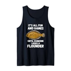 Summer Flounder Fishing Lover Clothing & Co. Fluke Fishing Design For Fisherman - Loses A Flounder Tank Top