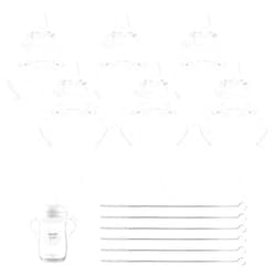 XUNICUTE Sippy Cup Soft Conversion Kit for Philips Avent Natural Baby Bottle, Toddler Transition Kit with Silicone Sippy Spout Nipple, Weighted Straw, Bottle Handle, Cleaning Brush, 6-Pack