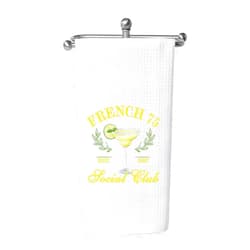 WCGXKO French 75 Cocktail Club Gift Drinking Gift French 75 Wedding Bar Kitchen Towel Tea Towel (FRENCH 1997 Towel)