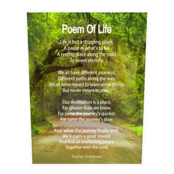 AMERICAN LUXURY GIFTS Poem Of Life Inspirational Christian Wall Art, Modern Typographic Wall Art Print, Ideal Spiritual Wall Decor For Home Decor, Office Decor & Church Decor. Perfect Graduation Gift! Unframed- 8x10