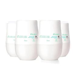 Natura - Linha Erva Doce - Kit de 4 Desodorantes Antitranspirantes Roll-on (4 x 70 Ml) - (Fennel Collection - Set of 4 Roll-on Antiperspirant Deodorants (4 x 2.37 Fl Oz))