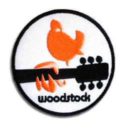 NeatPatch Orange Woodstock Patch Embroidered Iron on Peace Love Music Rock 1969 Festival Dove Hippie Boho Retro Psychedelic Red