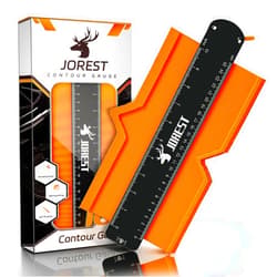 JOREST Contour Gauge with Lock (10 Inch), Gifts Ideas for Men Dad Carpenter Handyman, Profile Tool for Tile Flooring, Carpet laying, Woodworking, Measuring Angle/Shape/Outline/Edge