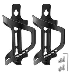 ROCKBROS Bike Water Bottle Holder Cage Aluminum Alloy Bicycle Water Bottle Cage Brackets Bike Cup Holder for Road Mountain Bikes Black