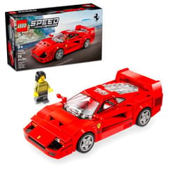 LEGO Speed Champions Ferrari F40 Supercar, Toy Car Model Building Set with Driver Minifigure, Collectible Ferrari Toy for Kids Ages 9 and Up, 76934