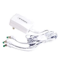 Lemax 94563 Switching Mode 3-Output Power Adapter, New 2019 Fixed US Plug V.2, White, 4.5V, 1000mA, Input 100-240V