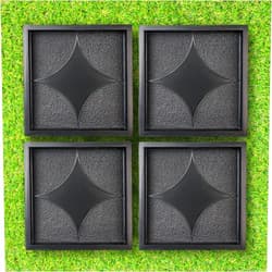 BETONEX Plastic Molds Concrete Set Patio Paving Mold 4 pcs - Big Large Pathmaker Precast Concrete Molds and Forms Stampcrete for Walkways - Beautiful Cobblestone Molds for Concrete, Reusable