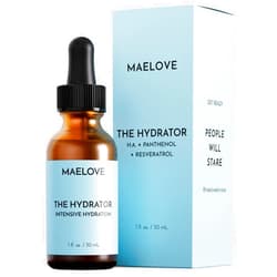 MAELOVE Hydrator Hyaluronic Acid B5 Serum with Resveratrol for Instantly Dewy Glow, Fills Fine Lines, Lightweight and Non Greasy, 1.0 fl oz