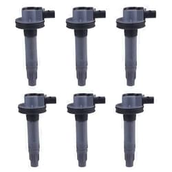 JDMON compatible with Ignition Coils Ford Lincoln Edge, Flex, F150, Explorer, Fusion, Mustang, Taurus, Taurus X, MKS, MKX, MKZ 3.5L, 3.7L V6 2007-2017 - Replaces 7T4E-12A375-EE, 7T4Z12029E Set of 6
