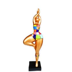 Laure TERRIER Statue in The Style of Nanas Niki de Saint Phalle, Model Donna Decoration, Unique Piece! H 20,4 inches