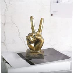 ZHUZE Personality Gesture Resin Decoration, Retro Style Hand Gesture Modern Art Sculpture, Finger Display Ornaments for Living Room, Bedroom, Office Desktop, Cabinets, Home Decor (A3)