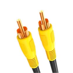 Cmple - RCA Subwoofer Cable 100 ft Digital Coaxial Audio Cable Composite Audio/Video Cord 1-RCA Cable Male to Male Coaxial RCA Cables for Home Theater, Rear View Parking Camera