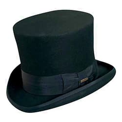 Scala Men's Wool Felt Top Hat
