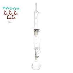 Laboy Glass Soxhlet Extration Apparatus Whole Set with 45/50 Joint and 500mL Flat Bottom Flask Organic Chemistry Lab Glassware Kit Apparatus Set