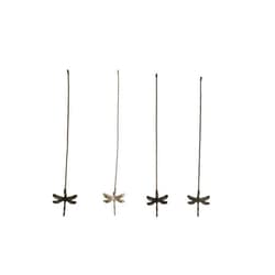 VBHHY Bronze Ceiling Fan Pull Chain Set,Decorative Fan Pull Chain Pendant Extension,10.6 Inches Lighting & Fan Beaded Ball Fan Pull Chain Extender with Connector,Dragonfly and Butterfly,4Pack