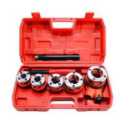 HFS(R Ratchet Pipe Threader Kit - Ratcheting Pipe Threading Tool Set with 5 Dies