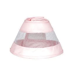 WDPAWS Cat Recovery Protective Cone Collar After Surgery-Soft Adjustable Waterproof Lightweight Elizabethan Collar to Prevent Cats from Touching Stitches, Wounds and Rashes (L Pink)