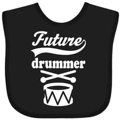 inktastic Future Drummer Music Drumline Baby Bib