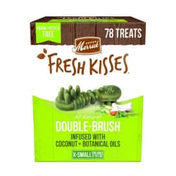 Merrick Fresh Kisses Natural Dental Chews Infused With Coconut And Botanical Oils For Tiny Dogs 5-15 Lbs - 78 ct. Box