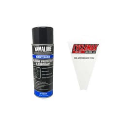 CYCLEMAX One Pack compatible with Yamaha Yamalube Silicone Protectant & Lubricant ACC-SLCNS-PR-AY Contains One Can and a Funnel