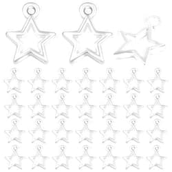 BronaGrand 200pcs Bright Silver Hollow Star Charms Alloy Mini Star Pentagram Pendant Celestial Dangle Charms for DIY Bracelets Necklace Jewelry Making Accessories, 12.4 mm x 9.5 mm