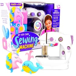 Made By Me My Very Own Sewing Machine, Portable Battery Powered First Sewing Machine, Includes Fabric, Thread, Measuring Tape, & Stuffing, Beginner Sewing Machine for Kids Ages 8+