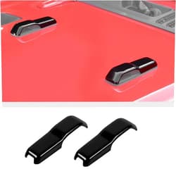 Voodonala Hood Hinge Cover Trim Exterior Accessories Decoration for 2018-2021 Jeep Wrangler JL JLU Sports Sahara Freedom Rubicon Unlimited Gladiator JT 2-Door & 4-Door 2PCS Black(Update)