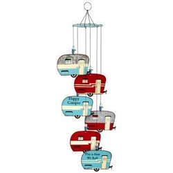 Sunset Vista Designs Wind Chimes Camper Trailer RV Decor Galvanized Metal