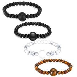 Yinkin 4 Pcs Anti Nausea Wristband Adjustable Acupressure Motion Sickness Bracelet Wristband Anti Dizzy Bracelet for Relieving Nausea Morning Car Travel Sickness(Elegant Style)