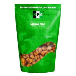 NPG Dried Longan Pulp 16 Oz, Meat Fruit, Gui Yuan, Lung Gan, No Additives, Edible, Perfect for Teas, Snacks, Desserts, Cooking, Premium Quality, Dragon Eye