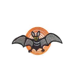 Ruoming 1 PCS Bat Patch Embroidered Applique Iron On Sew On Emblem（3.5x1.9 inch）
