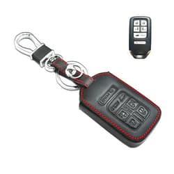 MECHCOS Compatible with Honda Odyssey EXL Leather Keyless Entry Remote Control Smart Key Fob Cover Pouch Bag Jacket Case Protector Shell