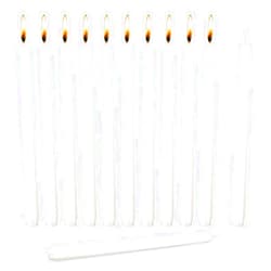 Kicada 12 Pack Tall Taper Candles 10Inch Unscented Dripless Taper Candles, Smokeless Candle with Cotton Wicks for 8Hour Long Slow Burning Time for Dinner Party Wedding Festival Candles Decor (Beige)