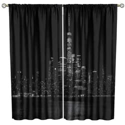 SYJDIANZISHANGWU New York Blackout Curtain Black and White New York City Manhattan Skyline Cityscape Window Treatments 2 Panels Rod Pocket Drapes for Bedroom Office Living Room Decor 42