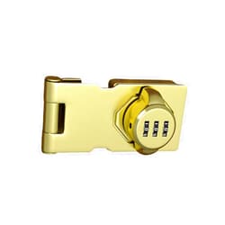 Baoblaze Mechanical Password Rotary Hasp Lock, Door Security Slide Latch Lock for Small Doors, Cabinets, Barn Door, Bathroom, Outdoor, Garage, Garden, Gold