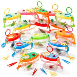Halloscume 12 Set Bug Catcher for Kids Bug Viewer and Insects Tweezer for Students, Critter Catching Kit Magnifying Insect Cage Container Kit for Kids Outdoor Science Nature Exploration