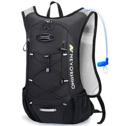 N NEVO RHINO Lightweight Hydration Backpack, Running Backpack with 2L Water Bladder, Hydro Water Daypack for Cycling Hiking Rave for Men Women