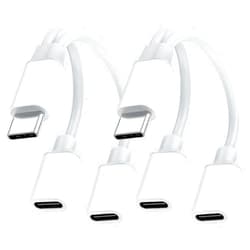 Belcompany Dual USB C Headphone and Charger Adapter Splitter,2-in-1 Type C Audio Adapter with USB C Fast Charging Port Splitter Dongle Cable Cord for iPhone 15/15 Plus/15 Pro/15 Pro Max,Galaxy S23 S22 S21(2Pack)