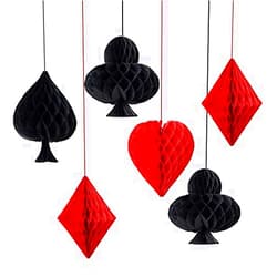 C L cooper life Casino Party Decoration,Poker Party Decoration,Honeycomb Paper Garland for Casino Las Vegas Themed Birthday Party,Game Night Party Ceiling Hangings Cards Bingo Poker Card Party (8)