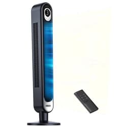 Dreo Tower Fan 42 Inch, Cruiser Pro T1 Quiet Oscillating Bladeless Fan with Remote, 6 Speeds, 4 Modes, LED Display, 12H Timer, Black Floor Standing Fan Powerful for Indoor Home Bedroom Office Room