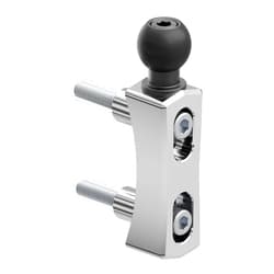 Tackform Chrome Motorcycle Perch / Brake / Clutch Reservoir Device Mount | Billet Aluminum | Hardware Included | 20mm Ball | Compatible with Harley-Davidson, Gold Wing, Honda, More | Various Models